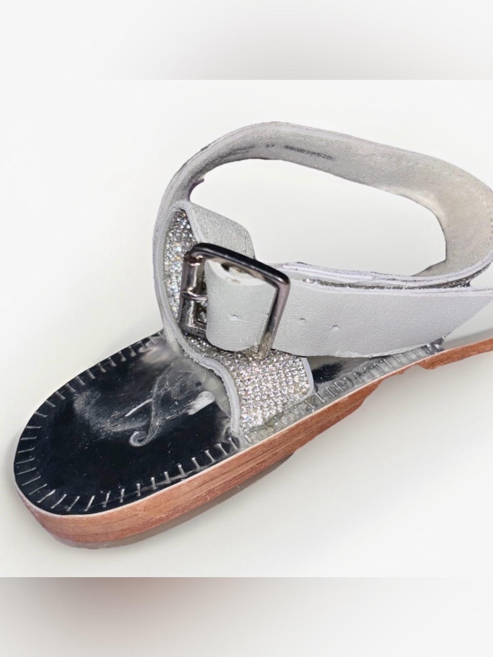 Free People Sunset Cruise Silver Rhinestone Sandals - Picture 10 of 11